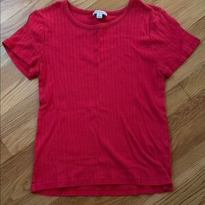 J. Crew Vibrant Red Short Sleeve Top